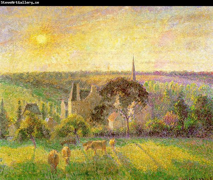 Camille Pissaro Countryside and Eragny Church and Farm